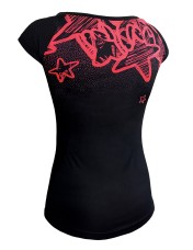 Футболка женская "Neon Pink Stars"
