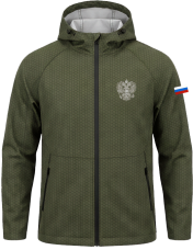 Куртка мужская мембранная зеленый карбон