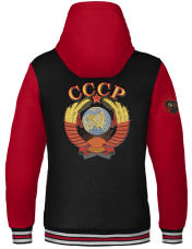 Толстовка женская "СССР" чёрно-красная
