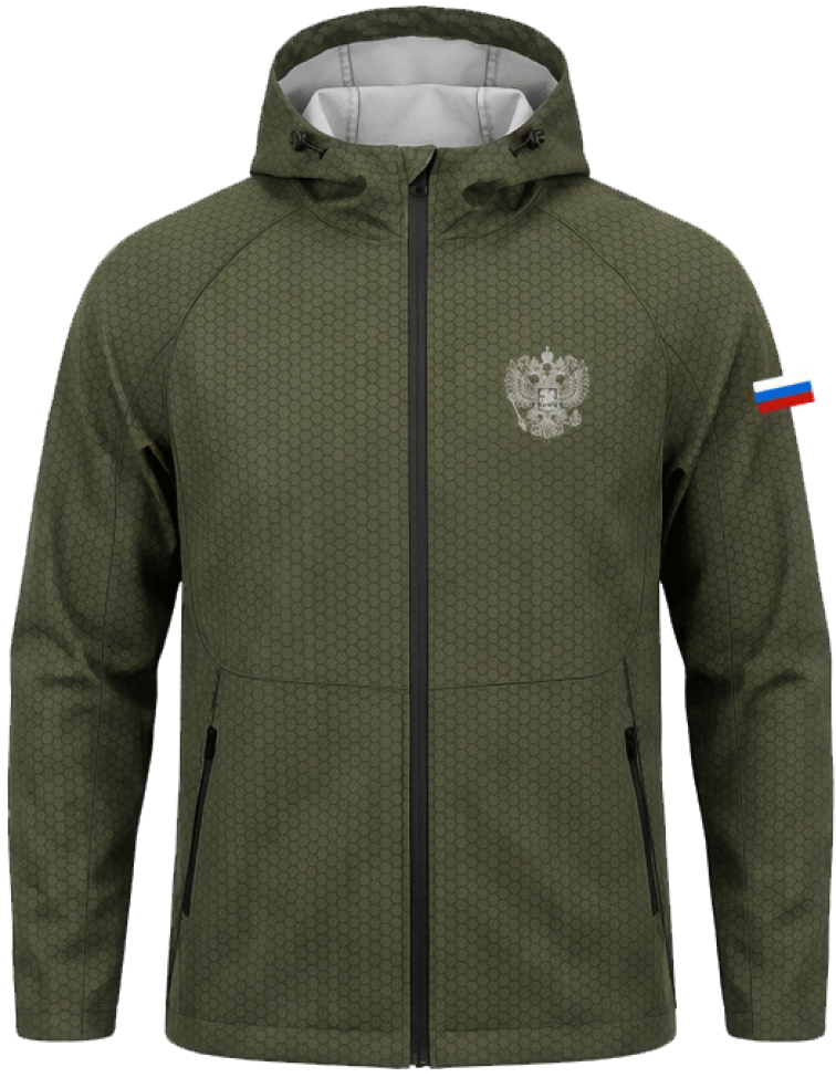 Куртка мужская мембранная зеленый карбон